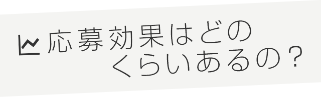 応募効果はそのくらいあるの？