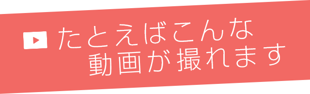 たとえばこんな動画が撮れます