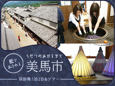 藍であふれる うだつのあがるまち美馬市 羽田発1泊2日&セミナー