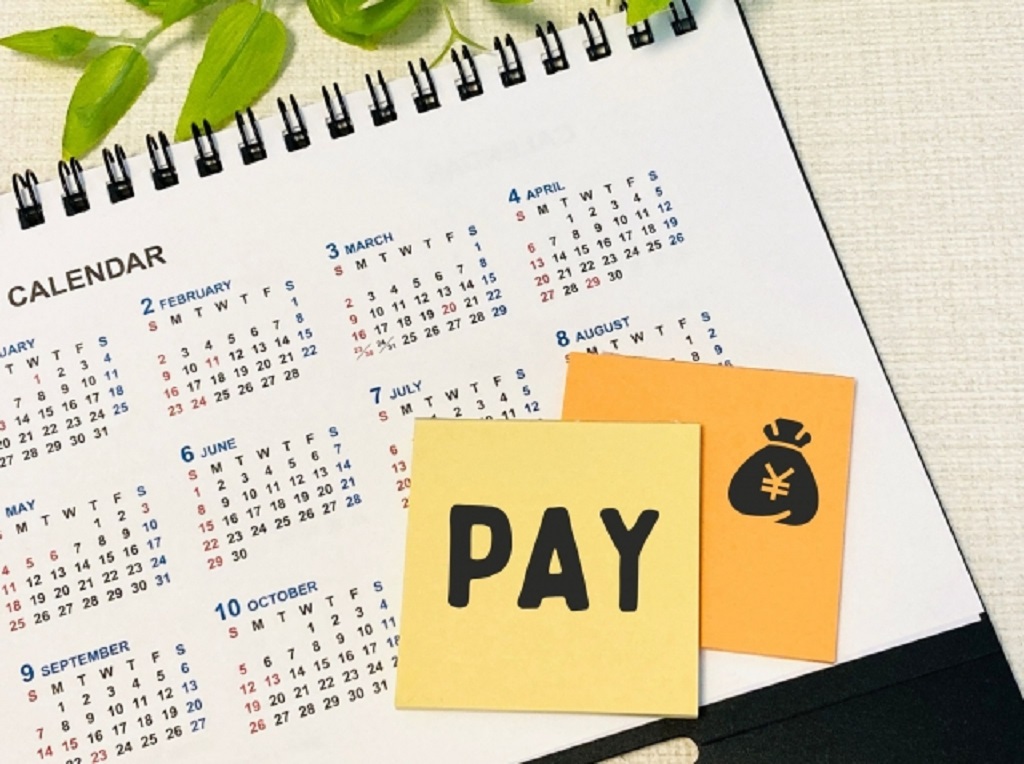 給与支払い日をカレンダーとPAYの文字で表現
