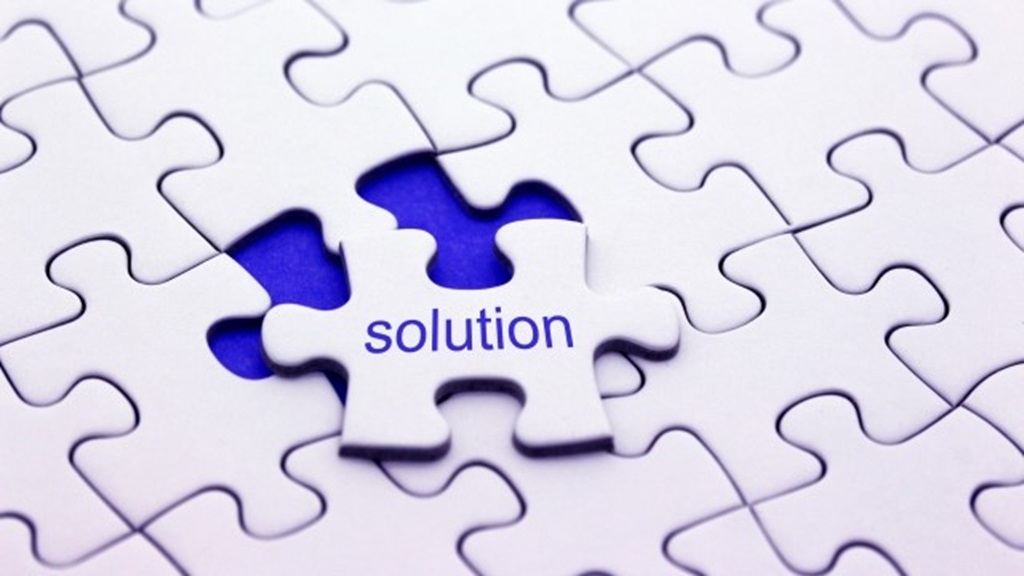 solutionと書かれたパズル