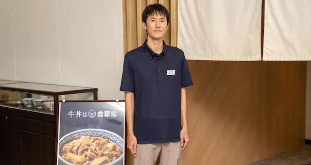 将来の展望について話す株式会社吉野家担当者様