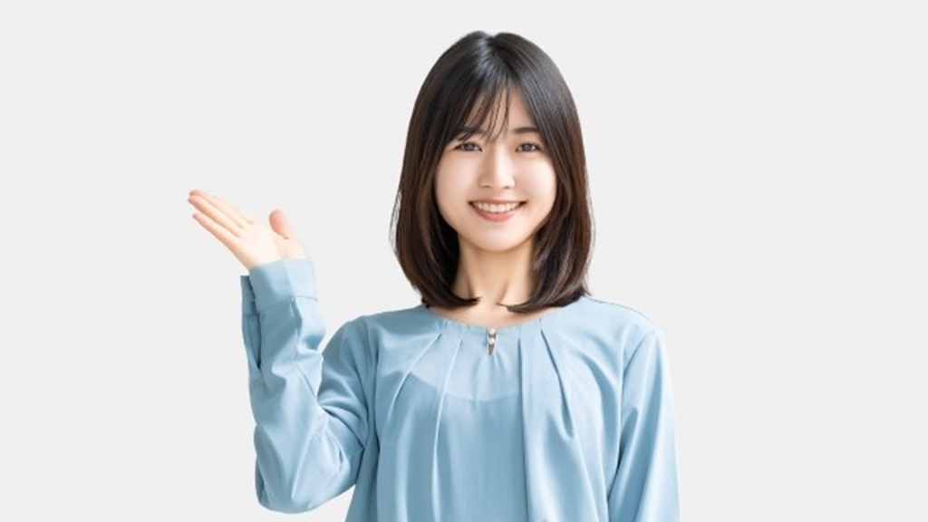サービスを案内する女性