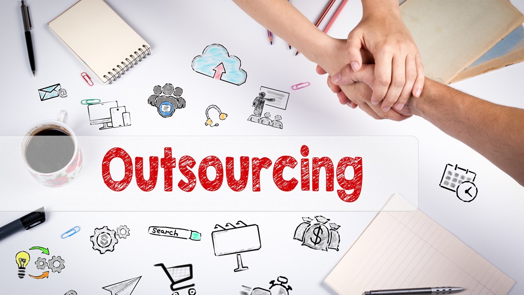 手書きで表現されたOutsourcing