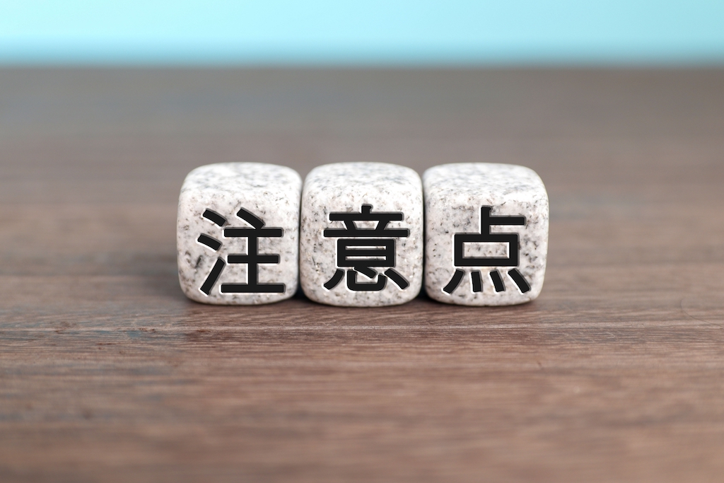 石ころに書かれた注意点の文字