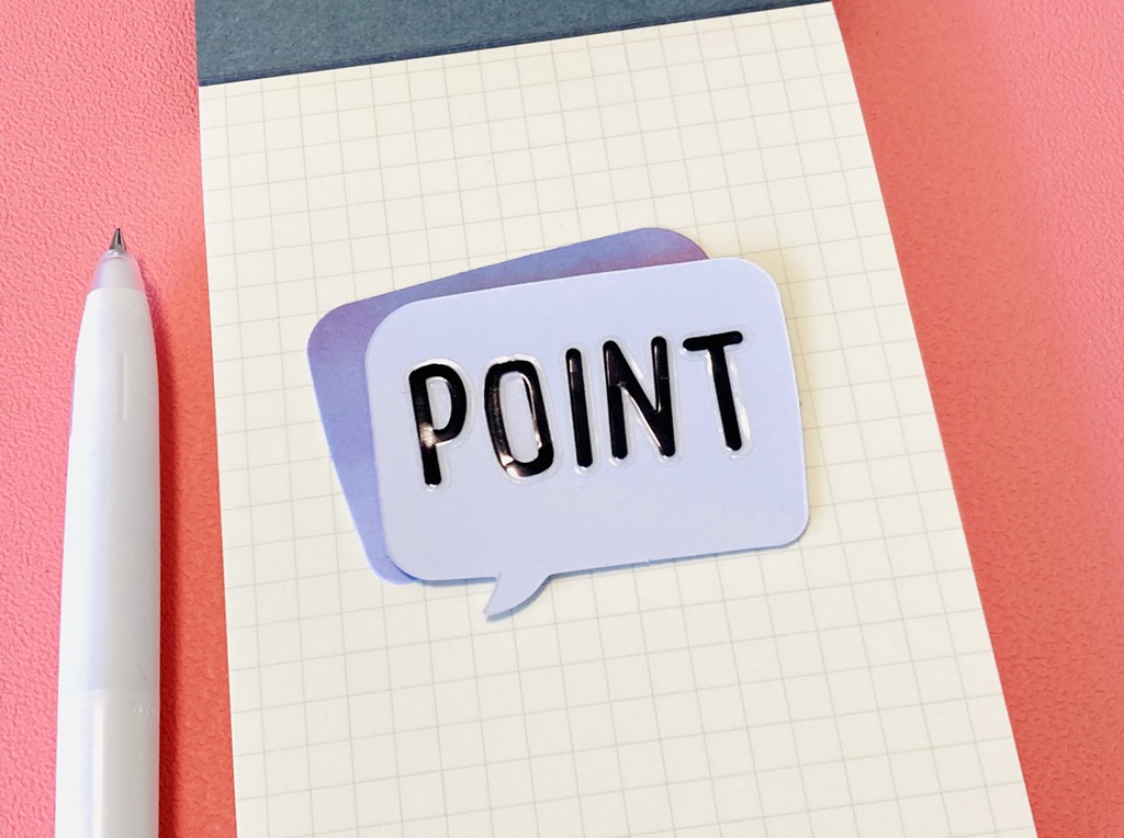 POINTの吹き出しとボールペン