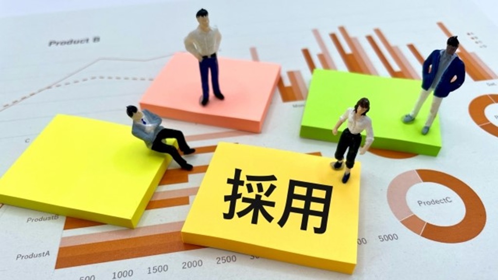 採用活動を付箋と人形を用いて表現