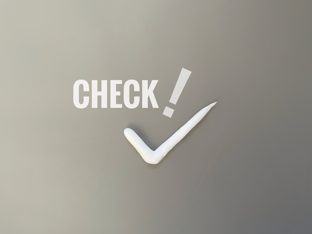 CHECK!の文字