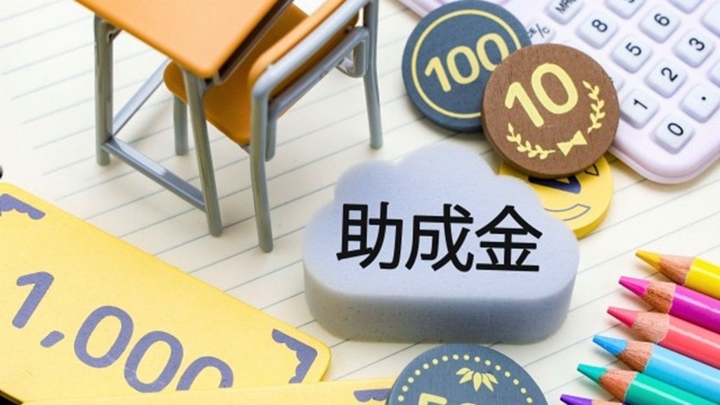 助成金をミニチュアで表現