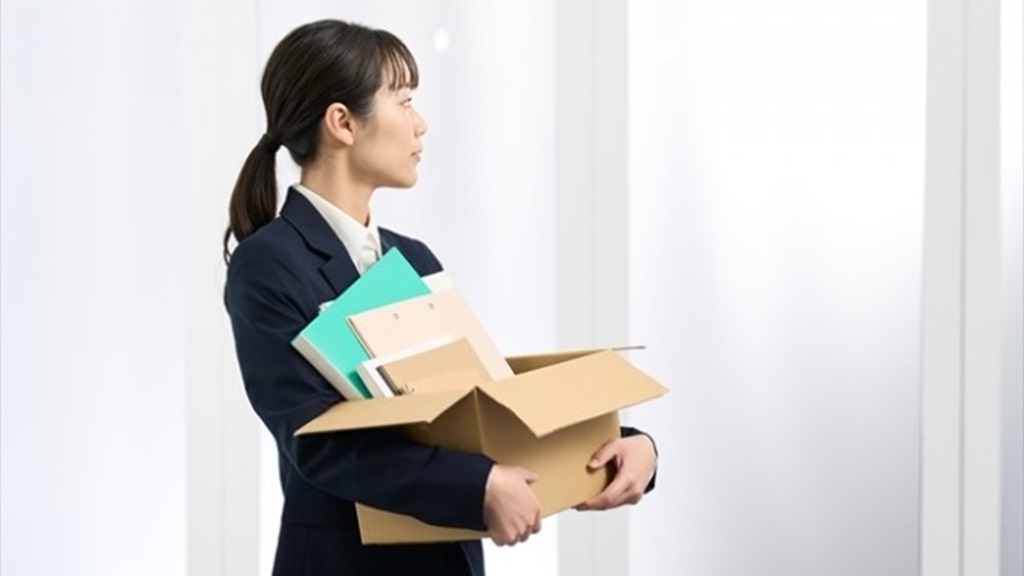 異動の準備をしている女性